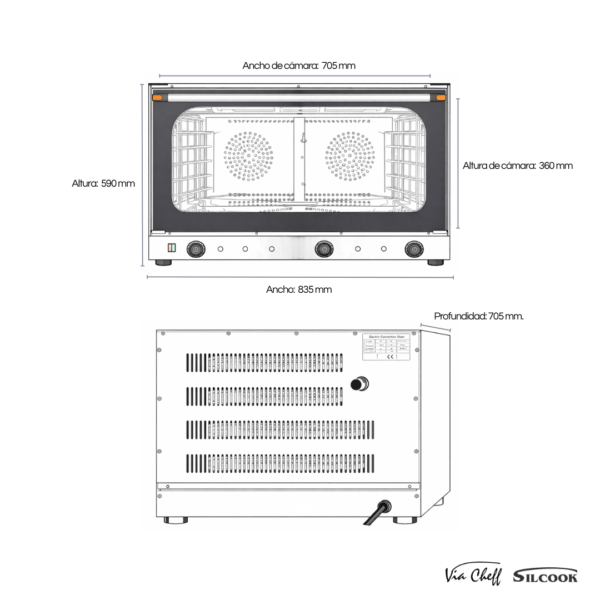 Horno Convector 5 Bandejas Con Grill - Imagen 4
