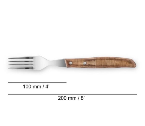 Tenedor Acero Y Madera Arcos - Imagen 3