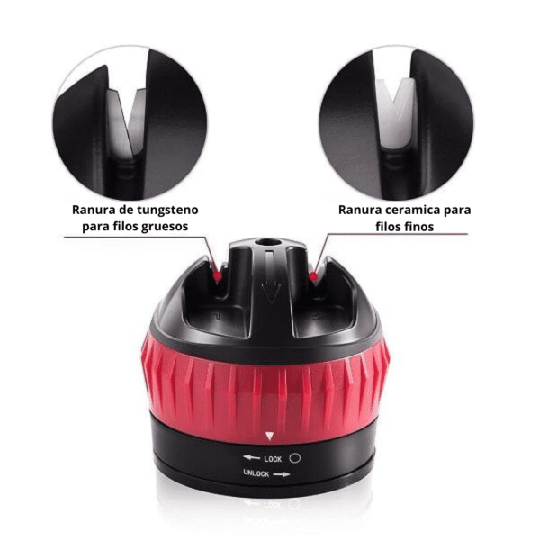 Afilador De Cuchillos Redondo Compacto - Imagen 4